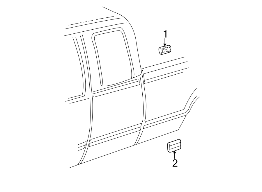 Diagram Exterior trim. for your Chevrolet