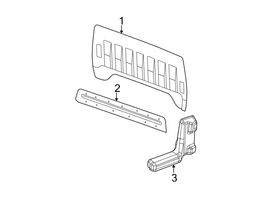 Diagram BACK PANEL. for your 2005 Chevrolet Silverado 1500 Z71 Off-Road Crew Cab Pickup Stepside  