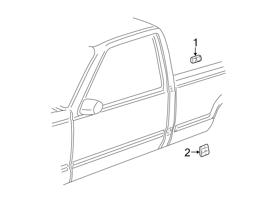 Diagram EXTERIOR TRIM. RUNNING BOARD. for your Chevrolet