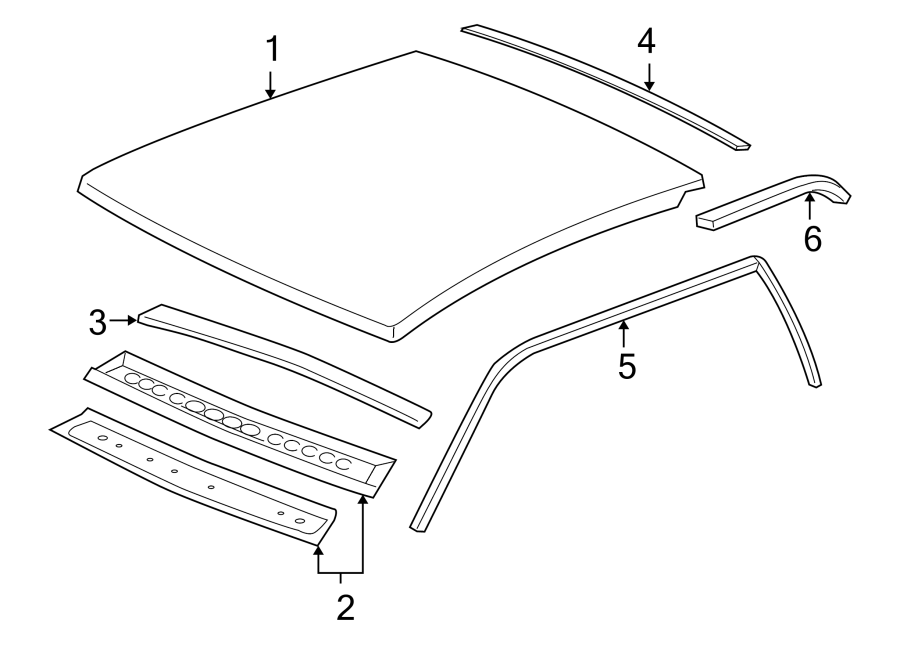 Diagram Roof & components. for your 2014 Chevrolet Spark  LT Hatchback 