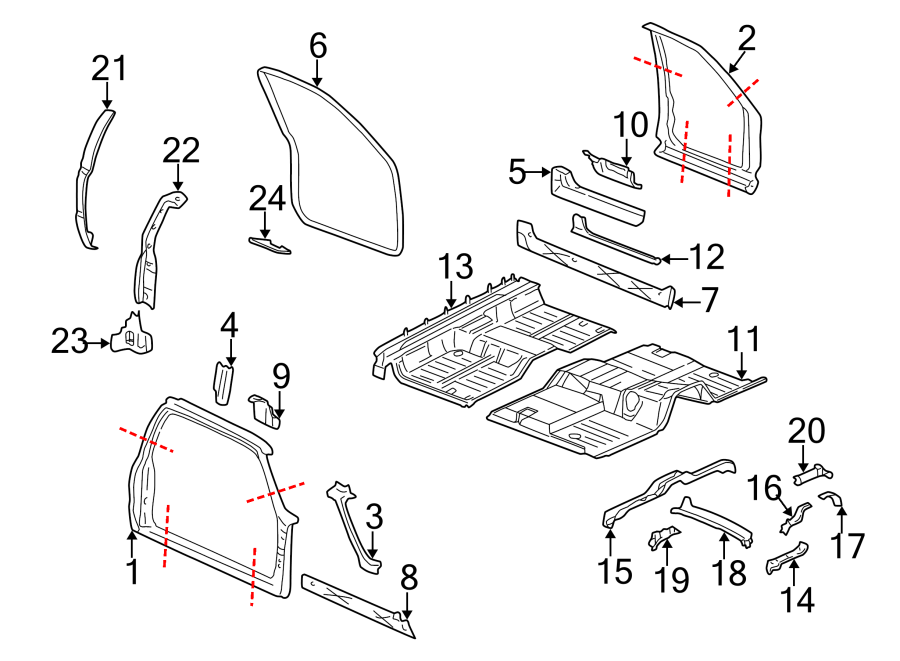 Diagram UNISIDE. for your 2005 Chevrolet Trailblazer   