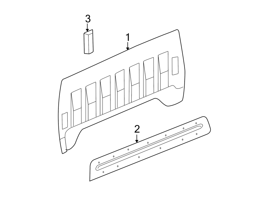 Diagram BACK PANEL. for your 2005 Chevrolet Silverado 2500 HD Base Extended Cab Pickup Fleetside  