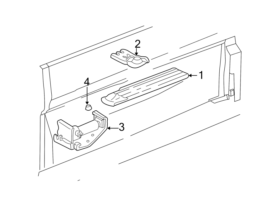 Diagram INTERIOR TRIM. for your 2002 GMC Sierra 3500 6.6L Duramax V8 DIESEL A/T 4WD SLE Crew Cab Pickup 