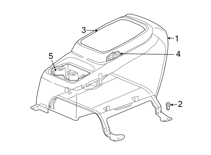 Diagram CENTER CONSOLE. for your 2002 GMC Sierra 3500 6.6L Duramax V8 DIESEL M/T 4WD SLE Extended Cab Pickup Fleetside 