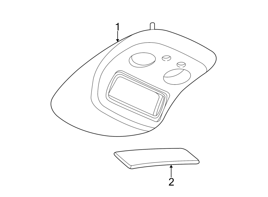 Diagram Overhead console. for your 2004 Chevrolet Silverado 3500 LT Crew Cab Pickup Fleetside 6.0L Vortec V8 CNG M/T 4WD 