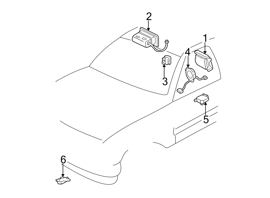 Diagram RESTRAINT SYSTEMS. AIR BAG COMPONENTS. for your 2002 GMC Sierra 3500 6.6L Duramax V8 DIESEL M/T 4WD SLT Crew Cab Pickup Fleetside 