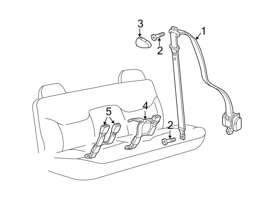 1Restraint systems. Rear seat belts.https://images.simplepart.com/images/parts/motor/fullsize/GH99615.png