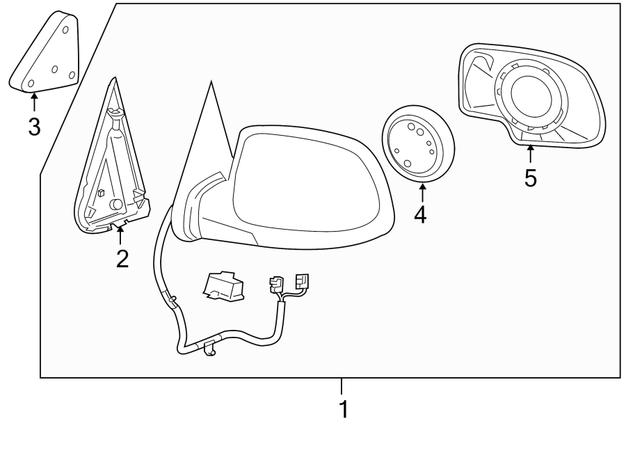 Diagram Front door. Outside mirrors. for your 2001 GMC Sierra 3500 6.6L Duramax V8 DIESEL M/T 4WD SLE Crew Cab Pickup Fleetside 