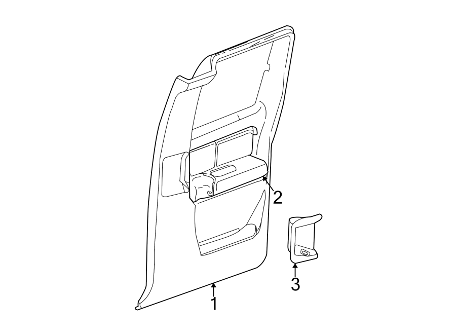 REAR DOOR. INTERIOR TRIM. Diagram