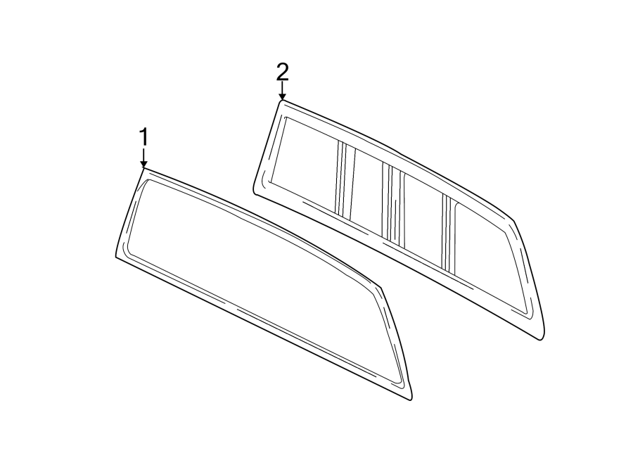 Diagram Back glass. Glass & hardware. for your 2005 Chevrolet Silverado 1500 LS Standard Cab Pickup 4.3L Vortec V6 A/T RWD 