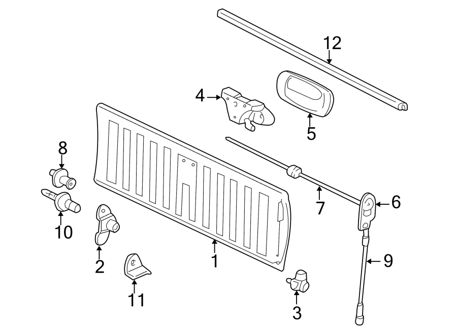 Diagram PICK UP BOX. for your Chevrolet