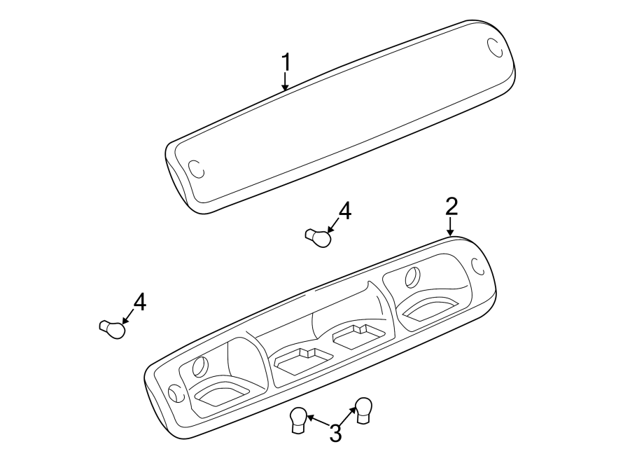 Diagram REAR LAMPS. HIGH MOUNT LAMPS. for your 2003 Chevrolet Avalanche 1500   