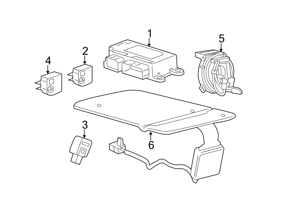 RESTRAINT SYSTEMS. AIR BAG COMPONENTS. Diagram