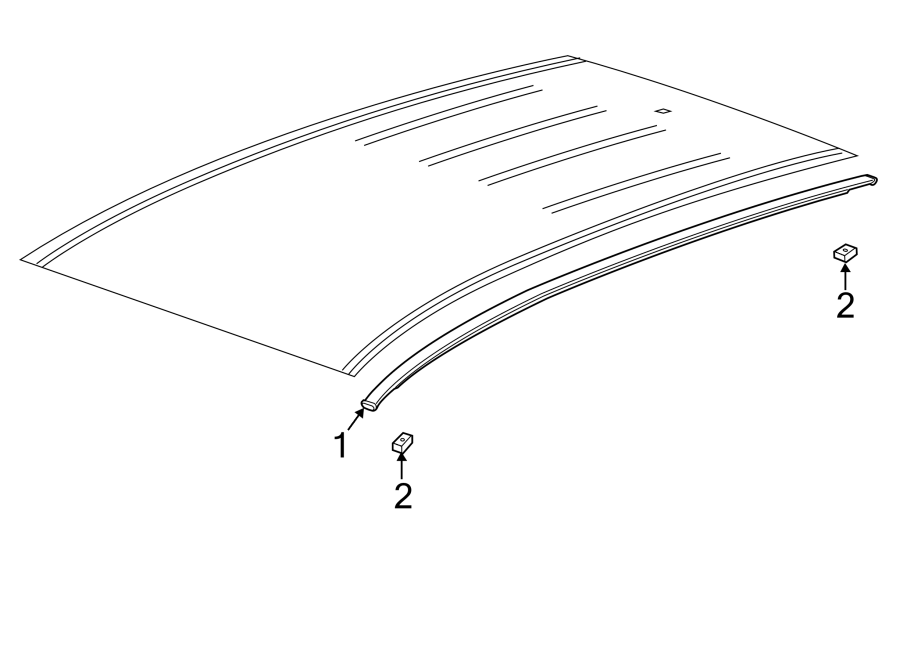 Diagram ROOF. EXTERIOR TRIM. for your 2021 Chevrolet Camaro  LT1 Coupe 