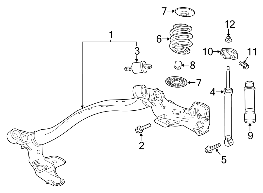 Diagram REAR SUSPENSION. SUSPENSION COMPONENTS. for your 2011 GMC Sierra 2500 HD 6.0L Vortec V8 FLEX A/T RWD SLE Crew Cab Pickup 