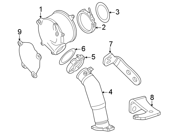 Diagram Turbocharger & components. for your 2018 Chevrolet Camaro 6.2L V8 A/T SS Convertible 