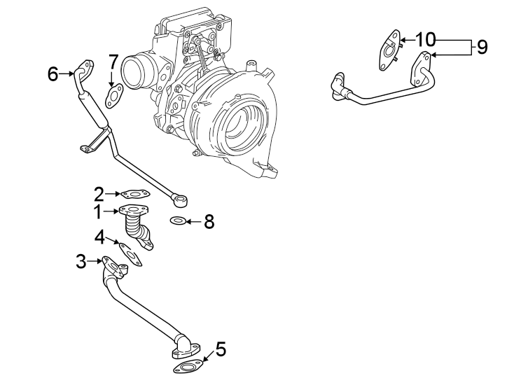 Diagram Turbocharger & components. for your 2013 Chevrolet Equinox   