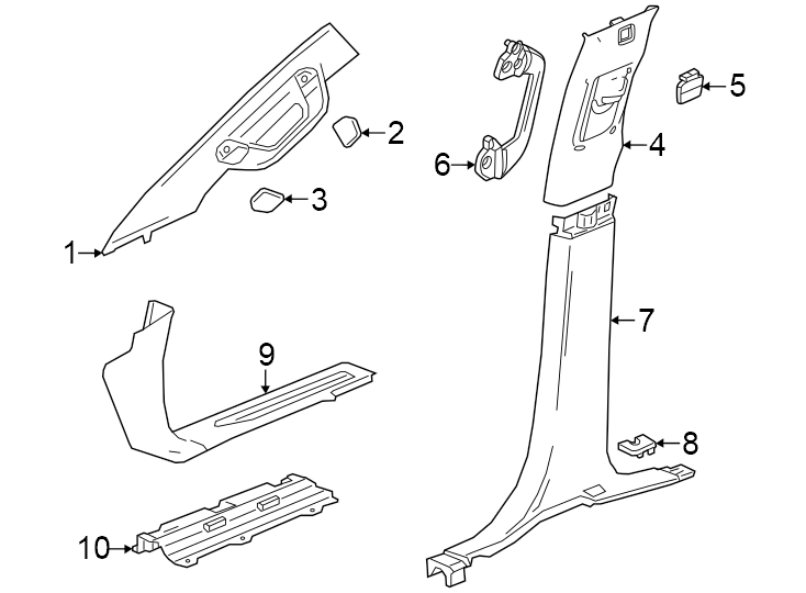 Diagram Interior trim. for your 2005 Chevrolet Colorado   