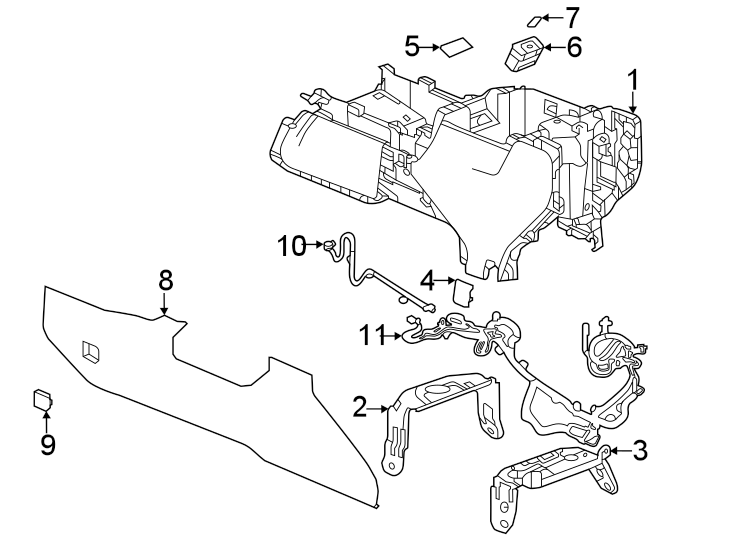 Diagram Center console. for your 2018 Chevrolet Spark   