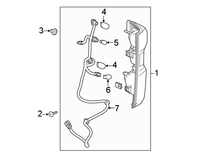 Diagram Rear lamps. Tail lamps. for your 2008 Chevrolet Corvette   