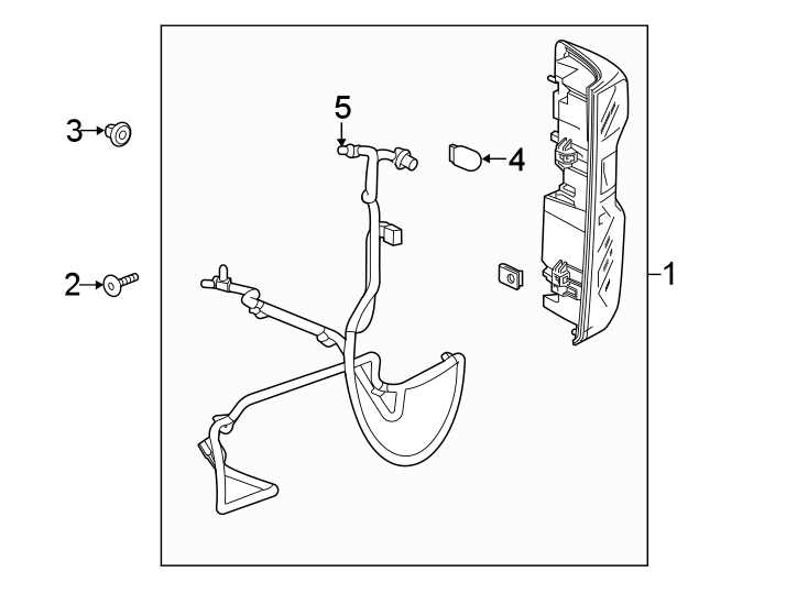 Diagram Rear lamps. Tail lamps. for your 2021 Chevrolet Silverado 3500 HD LT Standard Cab Pickup  