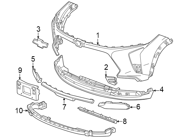 Chevrolet Trax Bumper Cover (Front, Lower). ACTIV, BUMPER - 42771860 ...