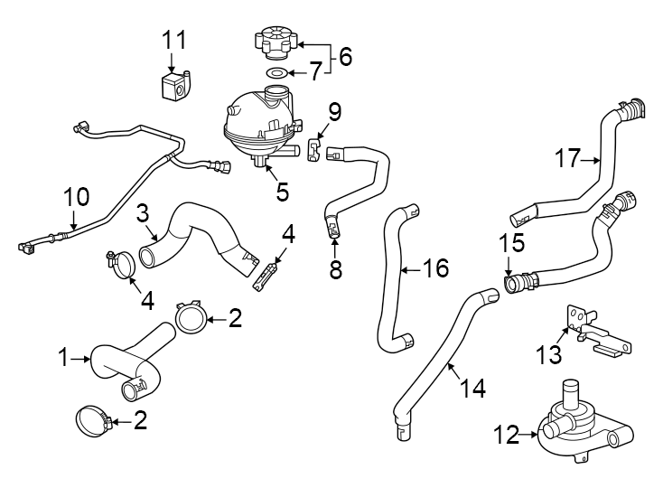 Diagram Hoses & lines. for your 2021 Chevrolet Camaro LT Coupe 2.0L Ecotec A/T 