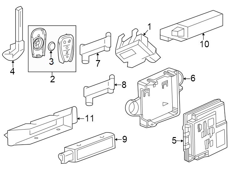 4Keyless entry components.https://images.simplepart.com/images/parts/motor/fullsize/GJ24175.png