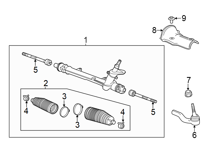 Diagram Steering gear & linkage. for your 2014 GMC Sierra 2500 HD 6.6L Duramax V8 DIESEL A/T 4WD WT Standard Cab Pickup 