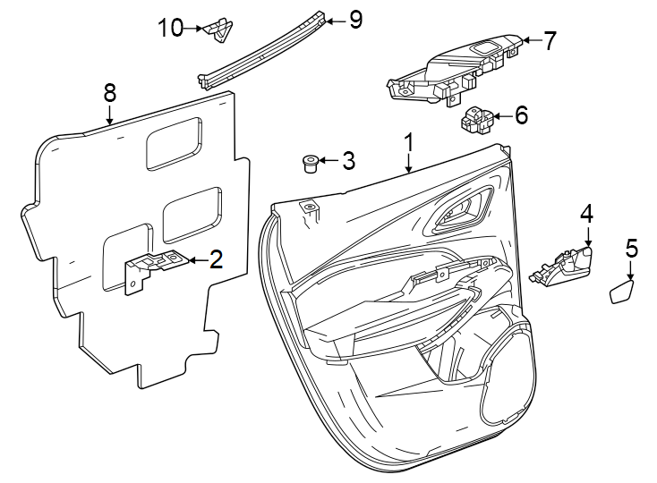 3Rear door. Interior trim.https://images.simplepart.com/images/parts/motor/fullsize/GJ24605.png