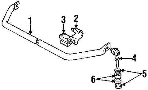 Diagram FRONT SUSPENSION. STABILIZER BAR & COMPONENTS. for your 2004 GMC Sierra 2500 HD 6.0L Vortec V8 CNG M/T 4WD SLT Crew Cab Pickup 