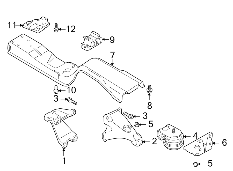 Diagram ENGINE & TRANS MOUNTING. for your 2018 Chevrolet Equinox   