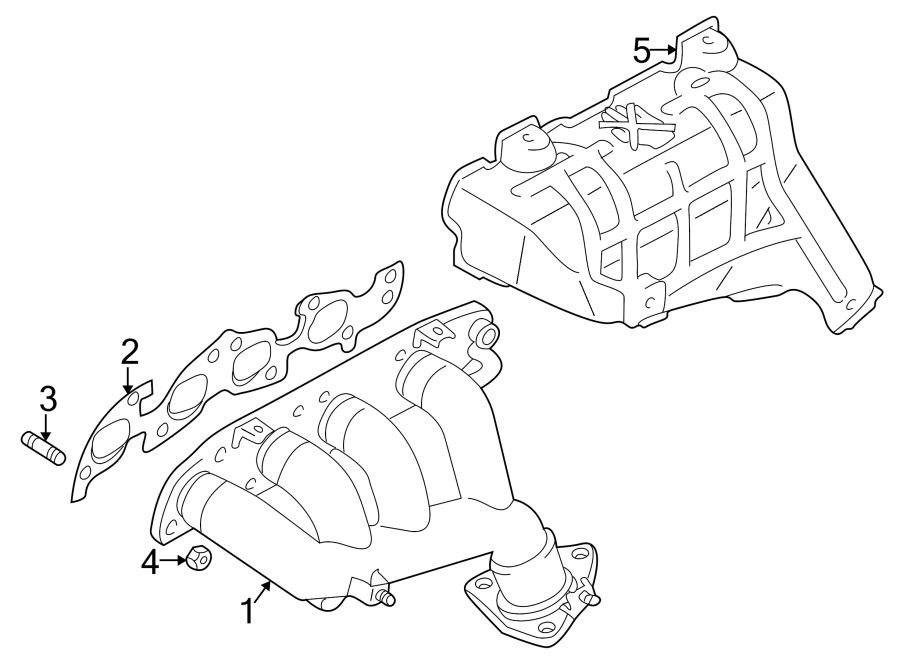 Diagram EXHAUST SYSTEM. MANIFOLD. for your 2021 GMC Sierra 2500 HD 6.6L V8 A/T RWD SLE Standard Cab Pickup Fleetside 