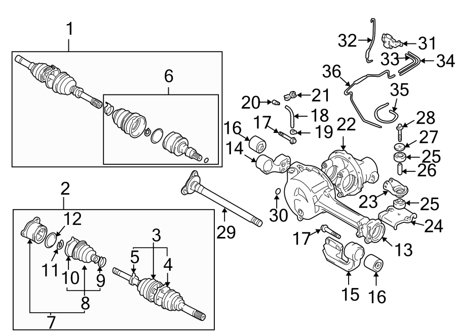 Diagram FRONT SUSPENSION. CARRIER & FRONT AXLES. for your 2012 GMC Sierra 2500 HD 6.6L Duramax V8 DIESEL A/T RWD WT Standard Cab Pickup Fleetside 