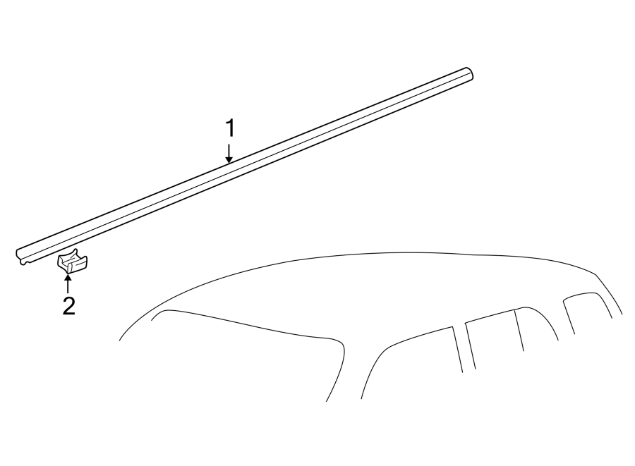 Diagram ROOF. EXTERIOR TRIM. for your Chevrolet Bolt EV  