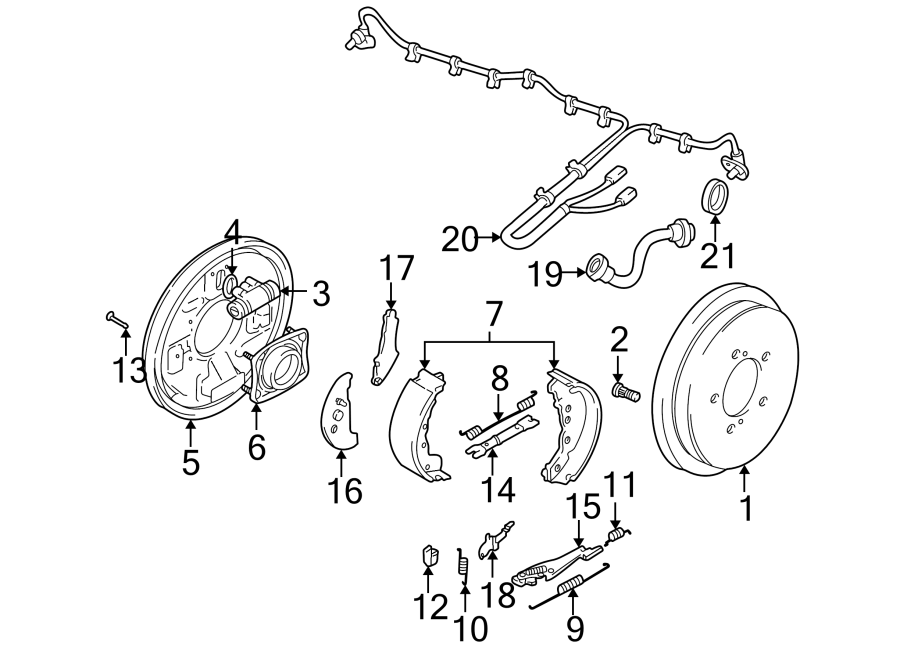 Diagram REAR SUSPENSION. BRAKE COMPONENTS. for your 2020 Chevrolet Camaro 6.2L V8 A/T SS Coupe 