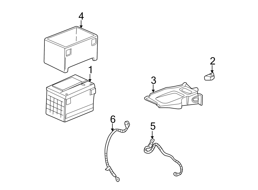 Diagram BATTERY. for your 2005 Chevrolet Silverado 1500 Base Extended Cab Pickup  