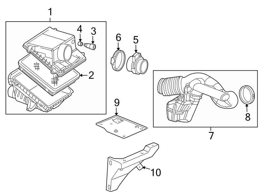 Diagram AIR INTAKE. for your 2018 Chevrolet Spark 1.4L Ecotec CVT ACTIV Hatchback 