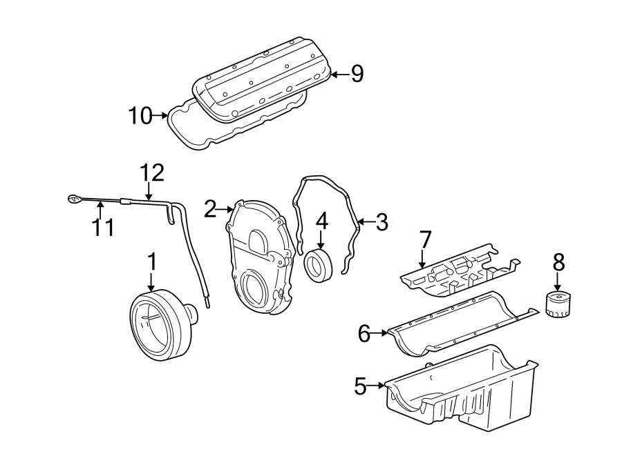 Diagram ENGINE PARTS. for your 2005 Chevrolet Express 2500   