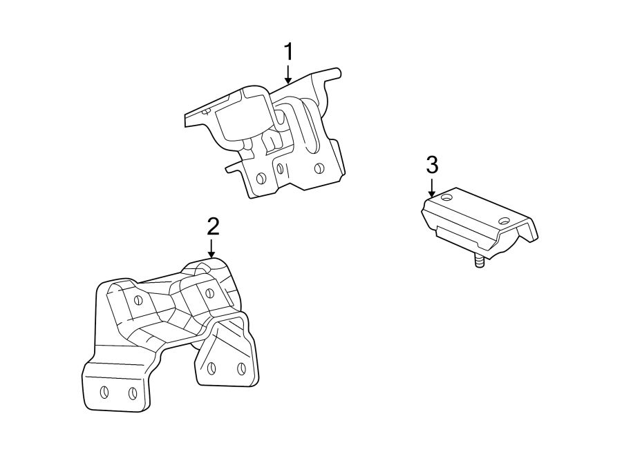 Diagram ENGINE & TRANS MOUNTING. for your 2013 Chevrolet Silverado 3500 HD LT Crew Cab Pickup 6.0L Vortec V8 A/T RWD 