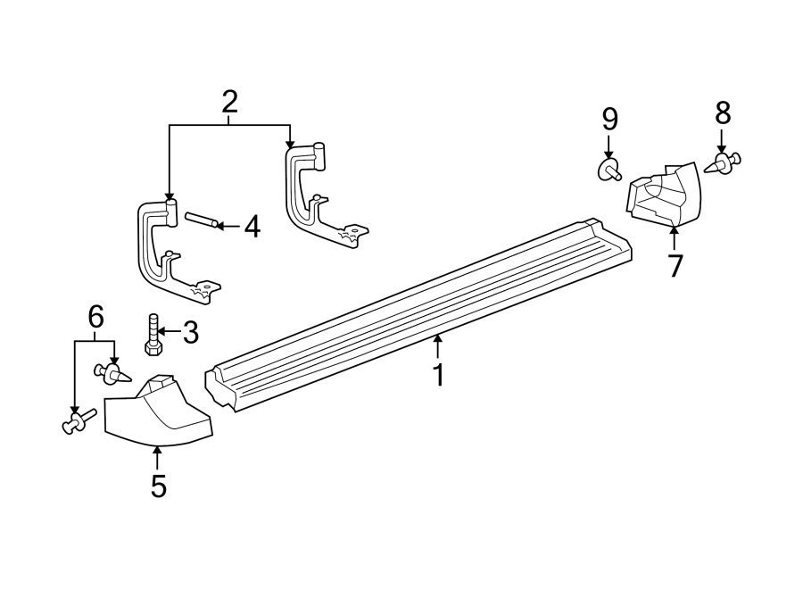 Diagram PILLARS. ROCKER & FLOOR. EXTERIOR TRIM. for your 2002 Chevrolet Suburban 2500 LS Sport Utility 8.1L Vortec V8 A/T RWD 