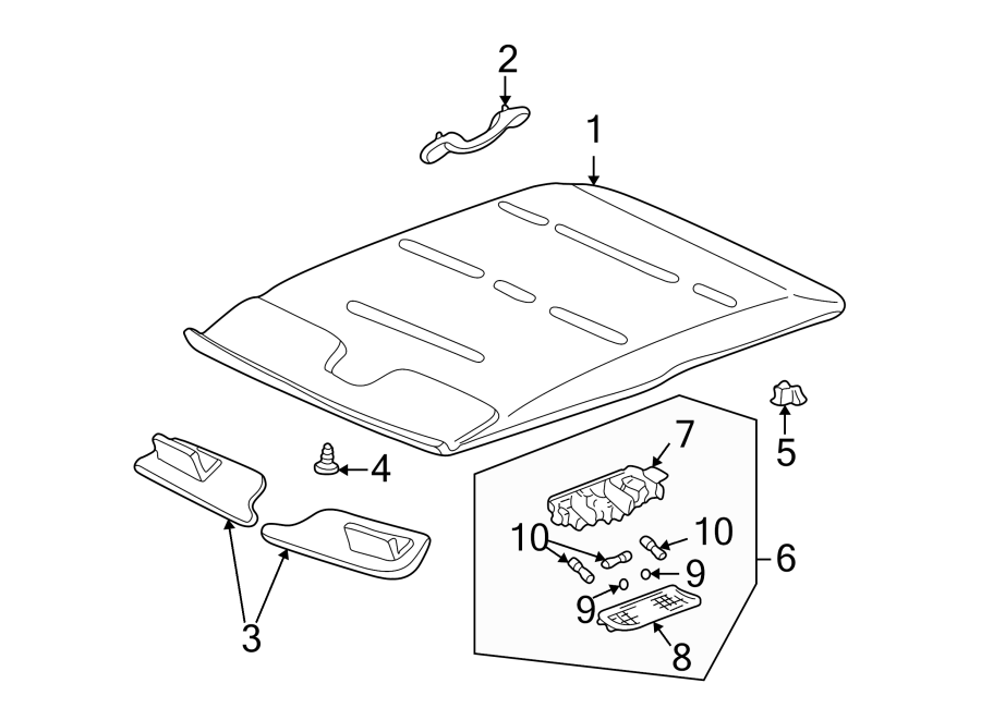 Diagram Interior trim. for your 2005 Chevrolet Silverado 3500 LS Cab & Chassis  