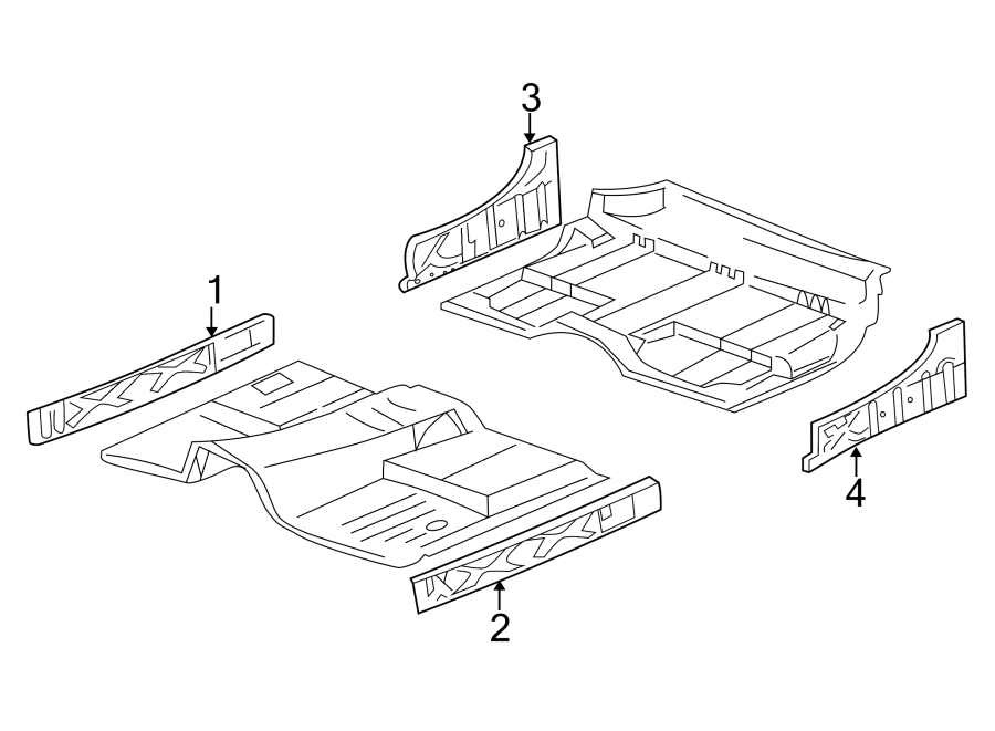 Diagram PILLARS. ROCKER & FLOOR. for your 1997 Buick Century   