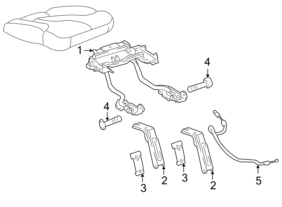 Diagram SEATS & TRACKS. TRACKS & COMPONENTS. for your Cadillac ATS  