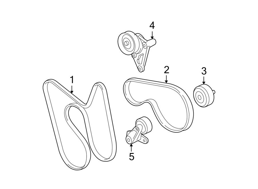 Diagram BELTS & PULLEYS. for your Cadillac