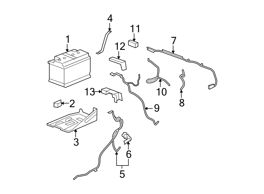 Diagram BATTERY. for your 2004 Chevrolet Tahoe    