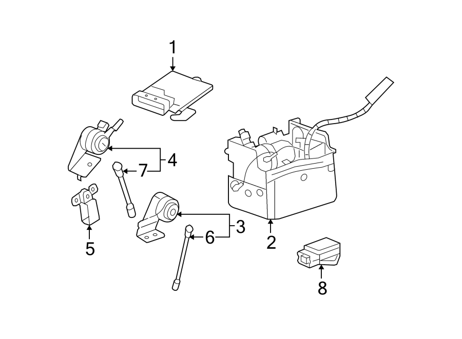 Diagram RIDE CONTROL COMPONENTS. for your 2016 GMC Sierra 2500 HD 6.0L Vortec V8 FLEX A/T 4WD SLE Extended Cab Pickup Fleetside 