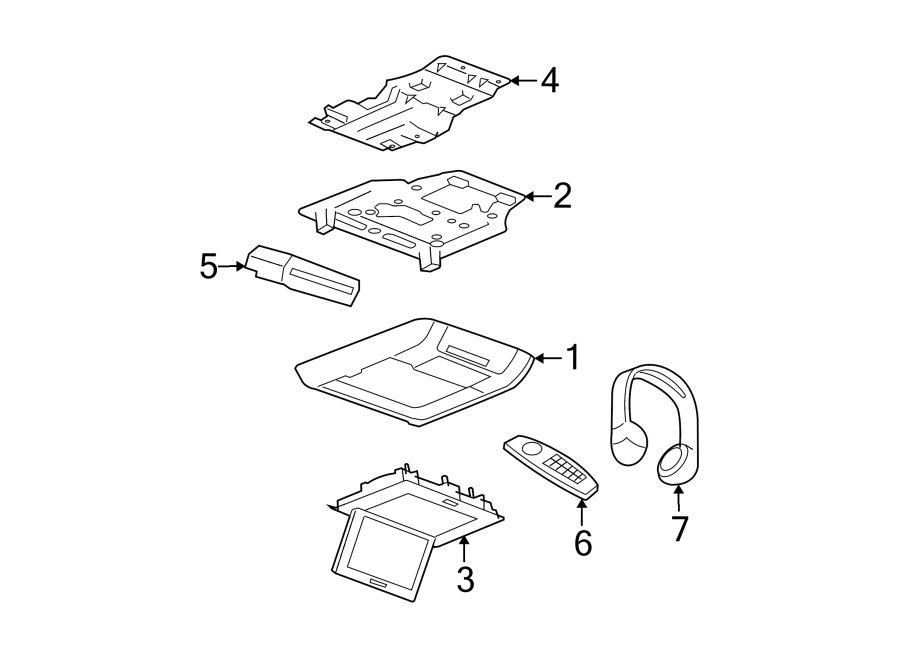 Diagram ENTERTAINMENT SYSTEM COMPONENTS. for your 2007 Chevrolet Avalanche LS Crew Cab Pickup Fleetside 5.3L Vortec V8 FLEX A/T RWD 