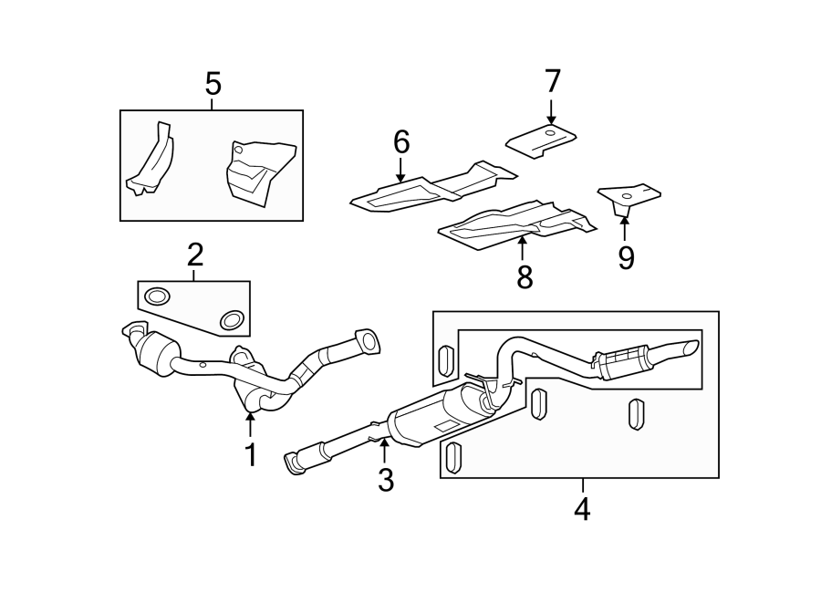 EXHAUST SYSTEM. EXHAUST COMPONENTS.