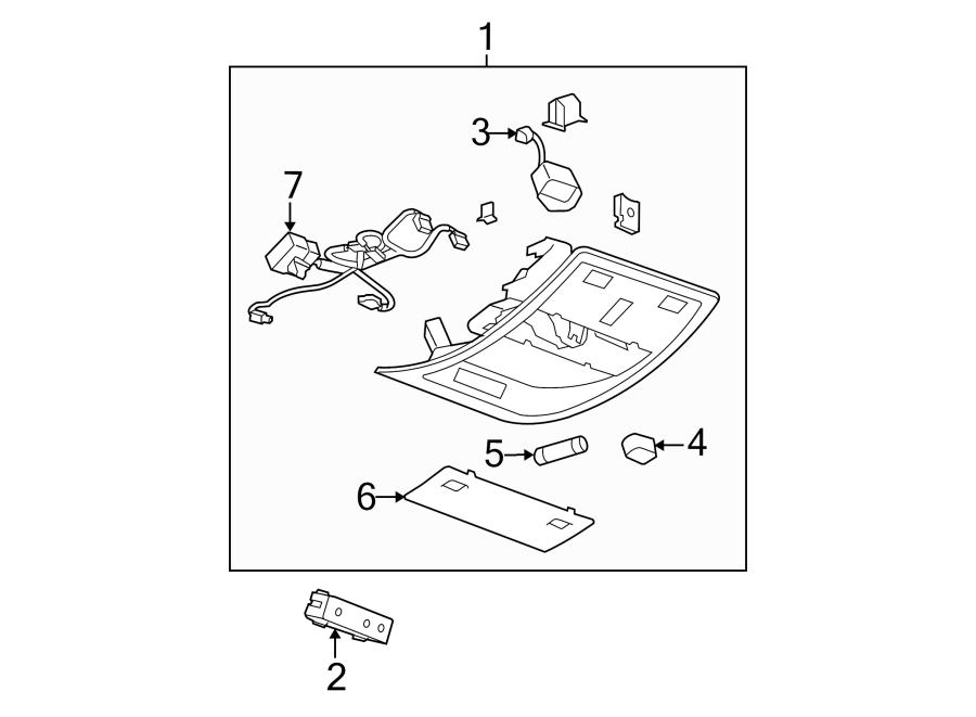 Diagram OVERHEAD CONSOLE. for your 2013 Chevrolet Express 1500   